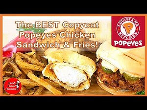 The BEST Homemade Popeye's Chicken Sandwich and Cajun Fries!! (w/Easy Spicy Mayo Recipe)