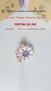 African flower granny square ထိုးနည်း #ချည်ထိုးနည်း #flowergrannysquare #handmade #fyp #crochetgrannysquare | PZL Crochet & Accessories Online Shop