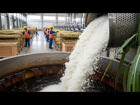 Inside the Giant Sugar Factory – (Full Process)How Million Tons of Crystal Sugar Are Made#howitsmade