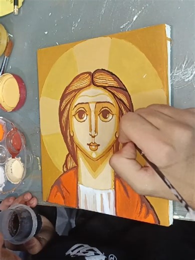 Coptic Orthodox Portrait Icon 25x25 Art