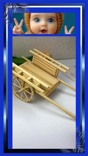 How to make a “bullock cart” with sticks#art #craft #viral