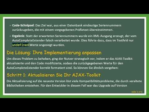 Das undefined-Problem beim AutoCompleteExtender in ASP.NET lösen