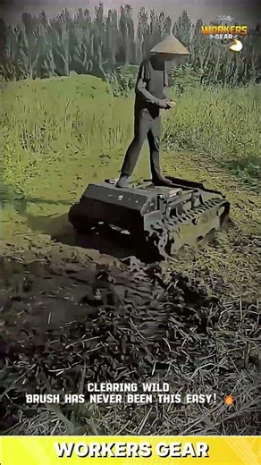 Powerful Remote-Control Mower for Clearing Brush and Cutting Grass in Tough Outdoor Terrain