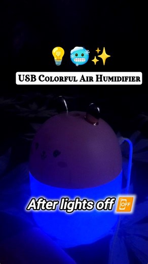 🥶 USB Colorful Humidifier 💡✨ | #shorts #humidifier #tech #technology #unboxing