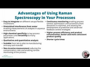 Advantages of using Raman Spectroscopy