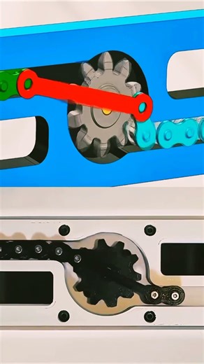 How a Sprocket Drives a Chain | Smooth Motion Explained#3danimation #cadmodel