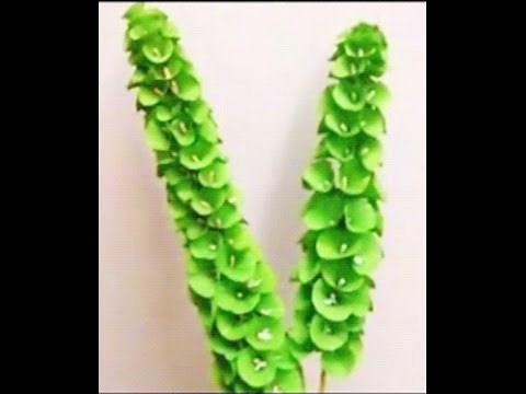How to make Paper Flowers Bells of Ireland / Shell flower (Flower # 56)
