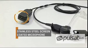 Two-Wire Surveillance Mic for Motorola Mototrbo XPR3300, XPR3500, DEP550, DEP570 Radio Lapel Shoulder Mic.