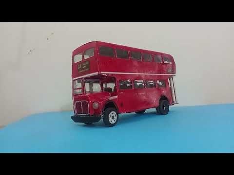 How to make Miniature Double Decker Model with cardboard | London Bus