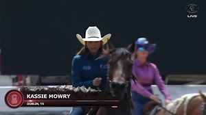 402K views · 9.1K reactions | Reigning World Champion Kassie Mowry has regained the arena record in Calgary and this time on Jarvis! The duo put up a 16.74 to come out on top of Round 2 in Pool C! | CowboyChannel | Facebook