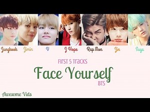BTS (방탄소년단) (防彈少年團) - FACE YOURSELF - First 5 tracks - Color Coded Lyrics (Kan/Han/Rom/Eng)