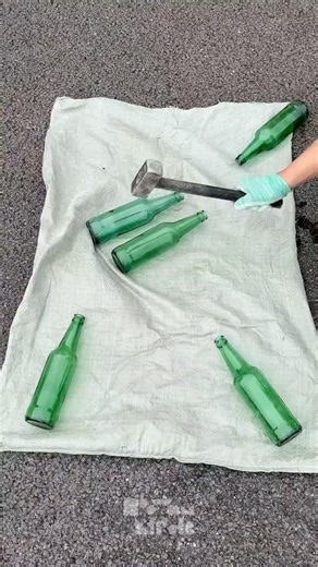 DIY Terazzo-style plant pot with crushed bottles