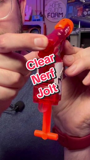 This clear Nerf Jolt gives us a window to see the basics of how a spring powered Nerf blaster works #toys #toycollector #nerf #nerfjolt