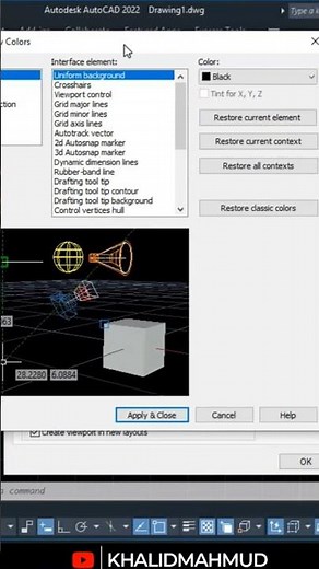 #autocad How do I change my crosshair Colors in AutoCAD #shorts