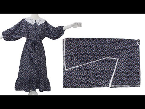 One Piece Easy Dress Cutting and Sewing in short time🧵 How to make a simple dress for any size