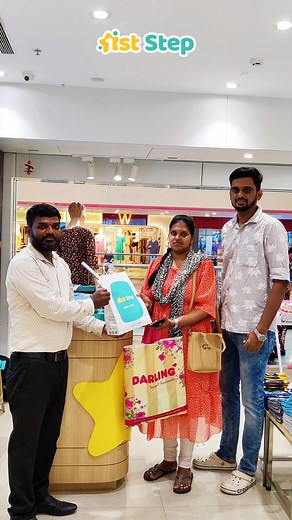 Step into Happiness with 1st Step! Our happy customers steal the show, flaunting smiles as bright as sunshine and creating memories as precious as gold. Visit your nearest 1st Step Baby Shop now and be a part of our Family #1stStep #1stStepFam #Customers #HappyCustomers #1stStepFamily #BabyProducts #BabyShopinIndia #BabyShopKerala | 1st Step