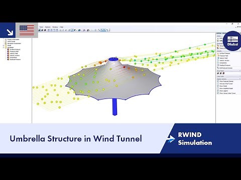 RWIND Simulation | Umbrella Structure in Wind Tunnel