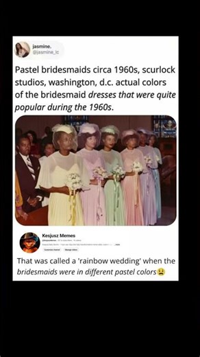 Rainbow weddings in the 1960s 🌈✨ | Subscribe for more #vintage