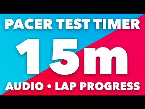 PACER Test Timer - 15m - Audio, Levels, Lap Pace Indicator - No Music - Beep Test Timer