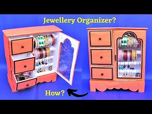 Bangle Stand making at home with waste Cardboard Box| Best out of waste| DIY Jewellery Organizer