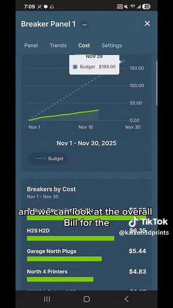 What is my electric bill? This will vary highly depending on how many printers you have, how many hours you run them, your locations cost per KwH. When upgrading my electrical system, I opted to put in a smart panel from @Leviton in order to track my electrical expenses for my business. It has made it incredibly easy to see what the active draws are on each circuit, and the overall cost. The up front cost of the smart breakers is more than a normal breaker, but I feel the benefit of tracking, an
