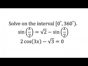 Solving Trig Equations IV Part 1: Half and Multiple Angle Using U-substitution