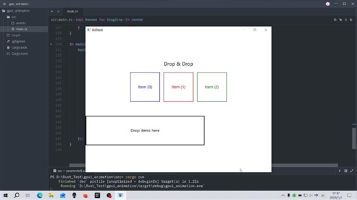 Rust GUI框架gpui 鼠标拖拽