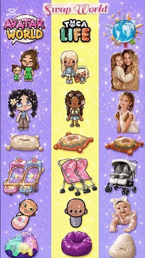 Avatar World vs Toca Boca vs Real Life 🤯✨ #Shorts