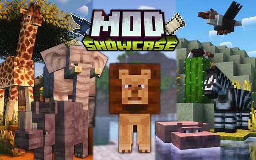 当新动物们占领了原版无聊的热带地形🦁 我的世界|minecraft|MC模组介绍|Mod Showcase|Naturalist 自然主义