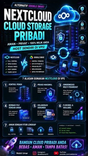 🚀 Bangun cloud storage pribadi yang aman, fleksibel, dan sepenuhnya dalam kendali Anda!