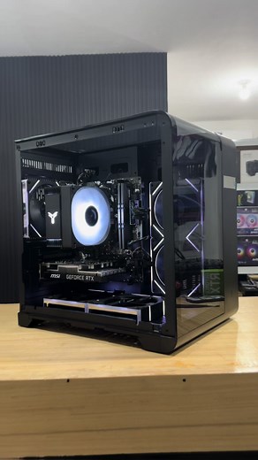 Wjcoolman Curved PC Case with GPU/CPU Temperature Display