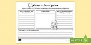 Character Investigation Reading Comprehension Activity
