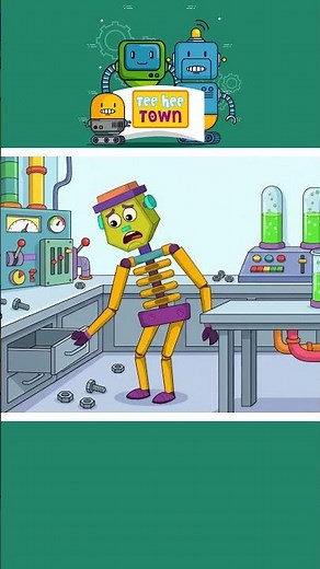 La familia de dedos robot - Hermano esqueleto en el laboratorio espeluznante 🤖#shorts #halloween