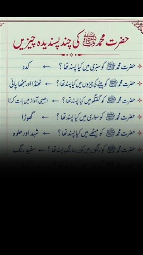 Hazrat Muhammad SAW favourite Things | Urdu quotes | Urdu Status | Islamic Urdu status