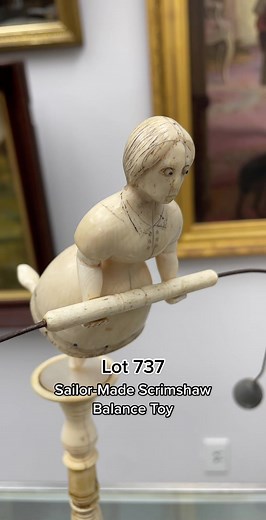 One hardworking scrimshaw ballerina #foryou #auction #americana #antique #scrimshaw #fypシ
