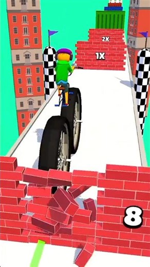 A boy paly a cycle game 🎮 on the dangerous road 🥶. #gaming #short #game