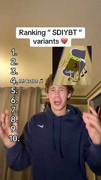 Ranking SDIYBT variants 💔💔perfect ranking #funny #meme #spongebob #shorts #viral #ranking