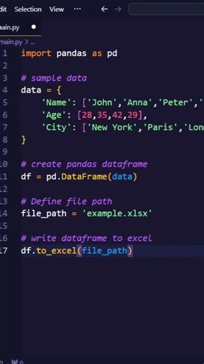 I Create Excel file in 5sec using Python || python excel || python pandas || python toexcel #python