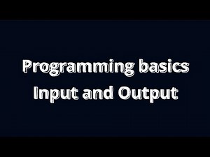 Basics of programming. Input and output. EP01