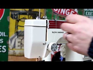 Sped-up Threading of a Vintage New Home Sewing Machine