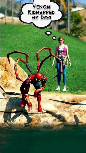 GTA V: VENOM KIDNAPPED CHOP SAVING SPIDER-MAN 😲| #shorts