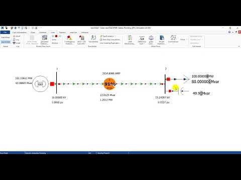 Power factor correction using PowerWorld Simulator