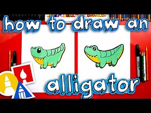 How To Draw A Cartoon Alligator - Videos For Kids