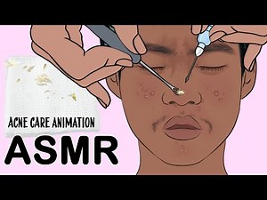 [ASMR] Skin Care Animation / Tingles / Pimple popping / spa / acne care