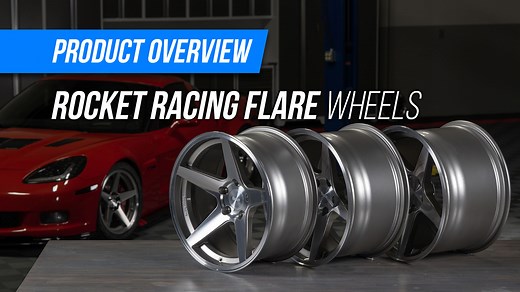 Rocket Racing Wheels is out to change the landscape of pro-touring wheels. Building on our success with the Attack line, Rocket introduces the Flare wheel for your modern and vintage muscle cars and trucks. Rocket delivered with a clean 18” five spoke design that features machined spokes and outer lip with titanium accents. To compliment the look, we added a flat billet aluminum center cap embossed with the Flare logo. But we didn’t just stop with the good looks! Rocket Flare wheels provide supe