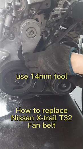 How to replace Nissan X-trail T32 Fan belt #shorts #shortsvideo #mechanic #nissan #automotive #belt