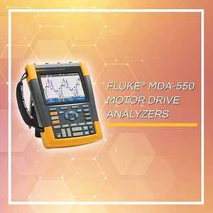 Fluke MDA 550 Motor-Drive Analyzers save time and eliminate the hassle of setting up complex measurements, while simplifying the troubleshooting process for variable frequency drives. Simply select a test and the step-by-step guided measurements show you where to make voltage and current connections, while the preset measurement profiles ensure you will capture all the data you need for each critical motor-drive section—from the input to the output, the DC bus, and the motor itself. From basic t