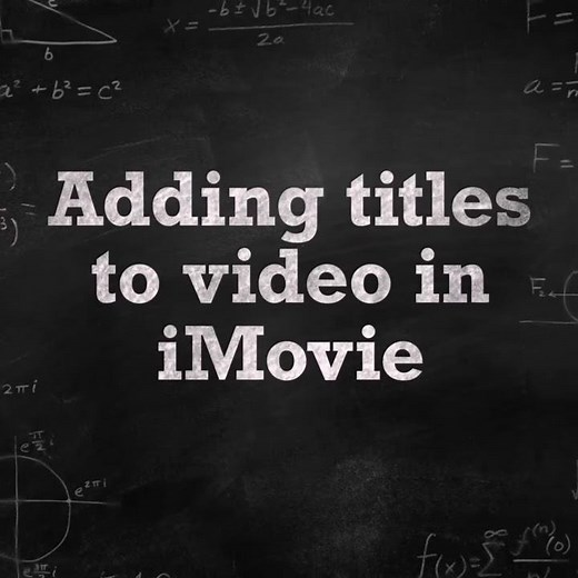 macOS: Adding titles to video in iMovie