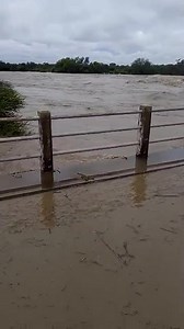 The flooded Semokwe River located in Matobo district, Matabeleland South, spilling over the new Bridge on Thursday morning. This is the first time this has happened in the history of the Dam. | Sunday News Zimbabwe
