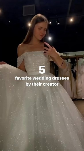 These are the most beautiful sparkly wedding dresses from her POV 😍 #weddingdressinspo #weddingdresses #sparklyweddingdress #sparkle #alineweddingdress #oliviabottega | Olivia Bottega Dresses